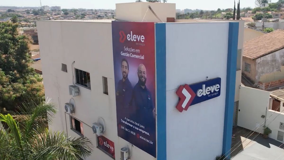 Fachada da sede da Eleve Tecnologia em Rio Verde, GO